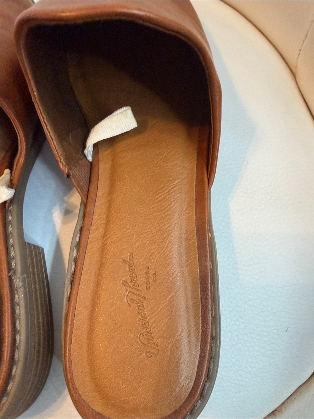 Universal Thread Brown Leather Slip-On Mules - Picture 4 of 5